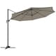 image 1 of Outsunny 3 x 3(m) Cantilever Parasol Garden Umbrella with Base Light Grey Grey | Light Grey