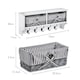 image 5 of VonHaus White Wall Mounted Coat Hooks with Baskets