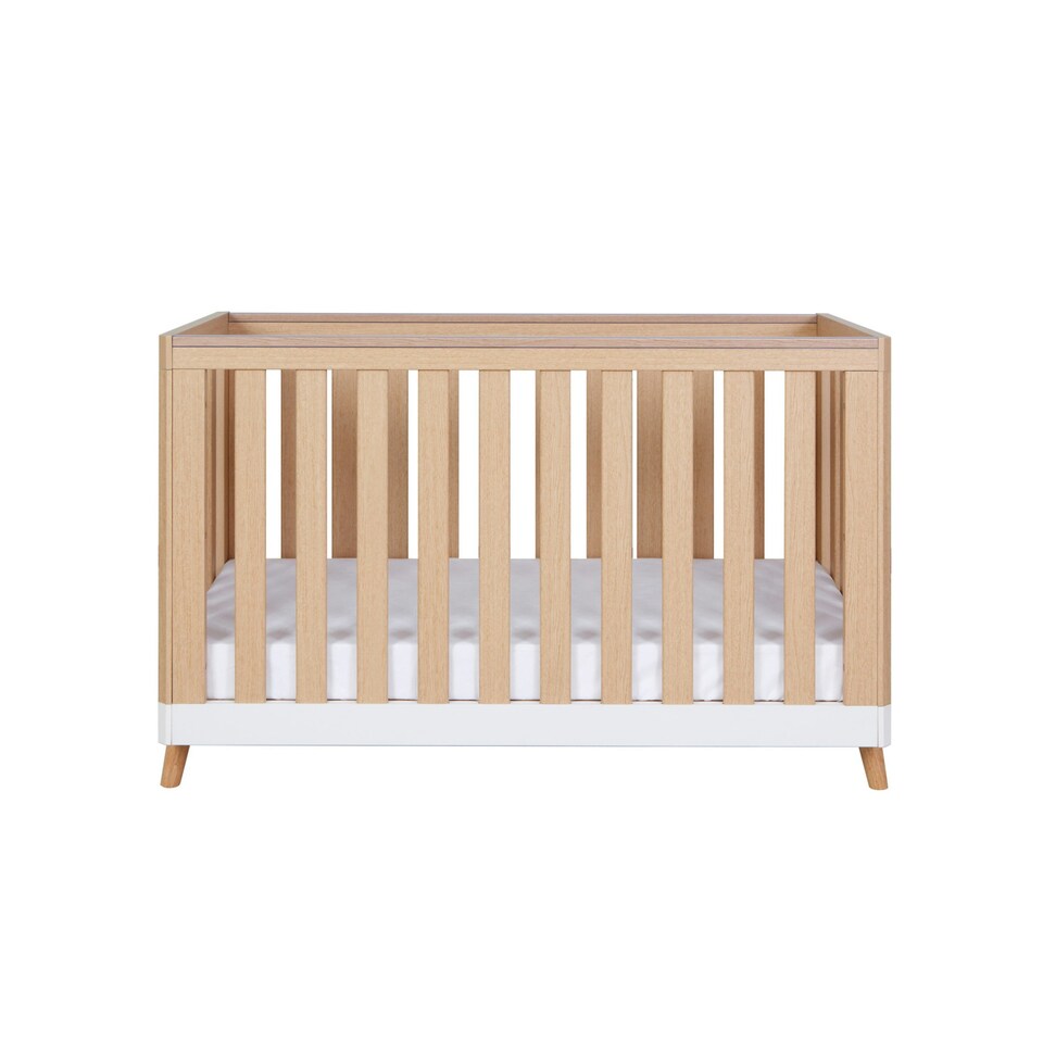 image 1 of Tutti Bambini Hygge Mini Cot Bed - White/Light Oak
