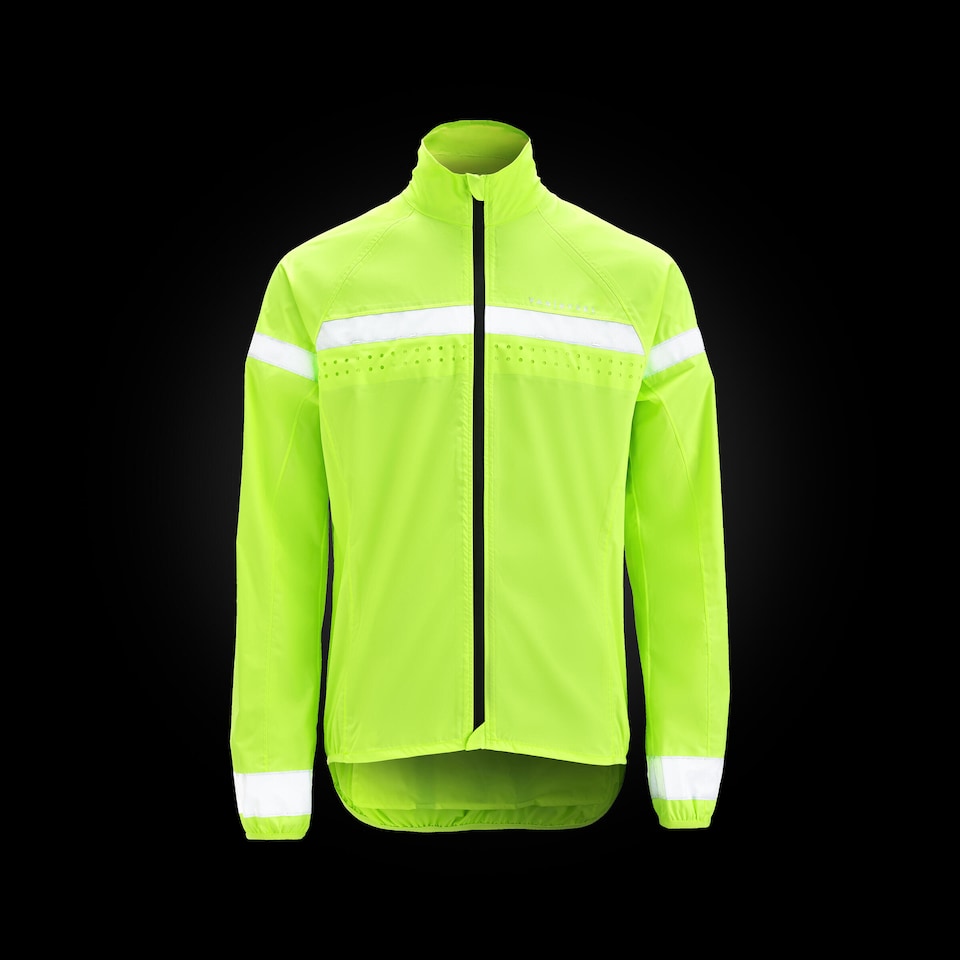 image 1 of Decathlon Men's Long-Sleeved Showerproof Road Cycling Jacket RC 120 Visible