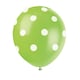 image 1 of Pack of 6 Lime Green Dots 12" Latex Balloons