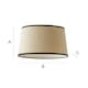 image 7 of ValueLights Aspen Medium Black Trim Tapered Lamp Shade Black