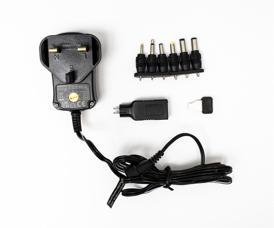 image 1 of Daewoo 600mA AC DC Adaptor With USB | Black