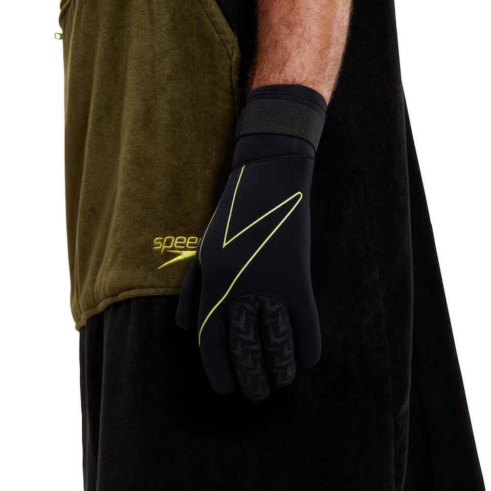 image 1 of Speedo Unisex-Adult Swim Gloves | Pool Essentials Training Aids, Check, Xs