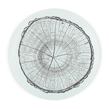 Tree Slice Round Worktop Protector - Textured Glass Chopping Board