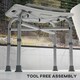 image 4 of HOMCOM Aluminium Shower Stool Adjustable Bath Stool for Senior Disabled Pregnant