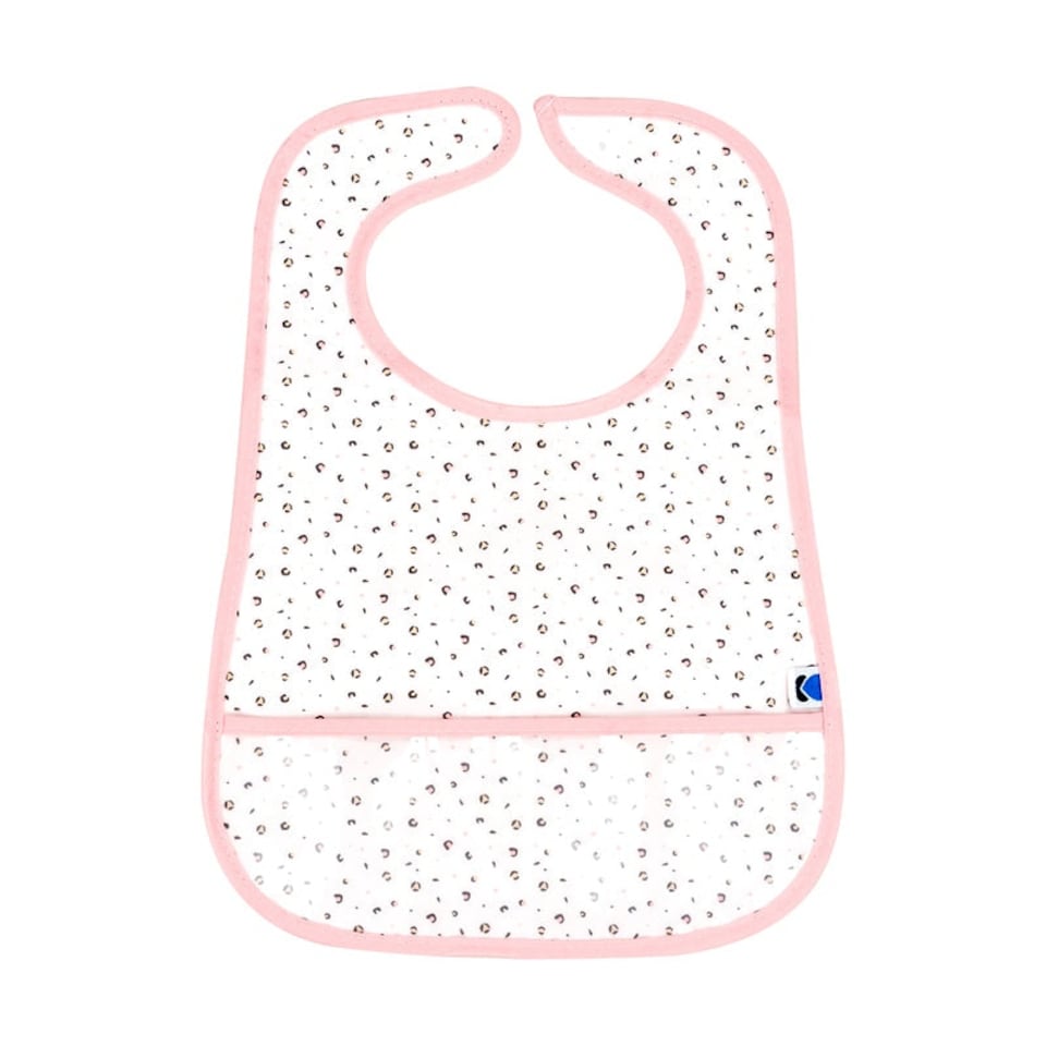 image 1 of Kikka Boo Eva Terry Bib With Catcher Savanna Pink 3Pk