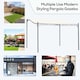 image 3 of Outsunny 4 x 3 Meters Canopy Metal Wall Gazebo Awning Garden Marquee Shelter Door Porch  Cream