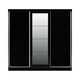 image 2 of Nevada 3 Door Sliding Wardrobe - L62 x W242.5 x H194 cm - Black Gloss Black