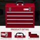 image 8 of DURHAND Lockable 2/3/4 Drawer Tool Chest w/ Ball Bearing Slide Drawer Black