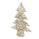 image 3 of 60cm Battery Operated Gold Woven Christmas Tree with White LEDs