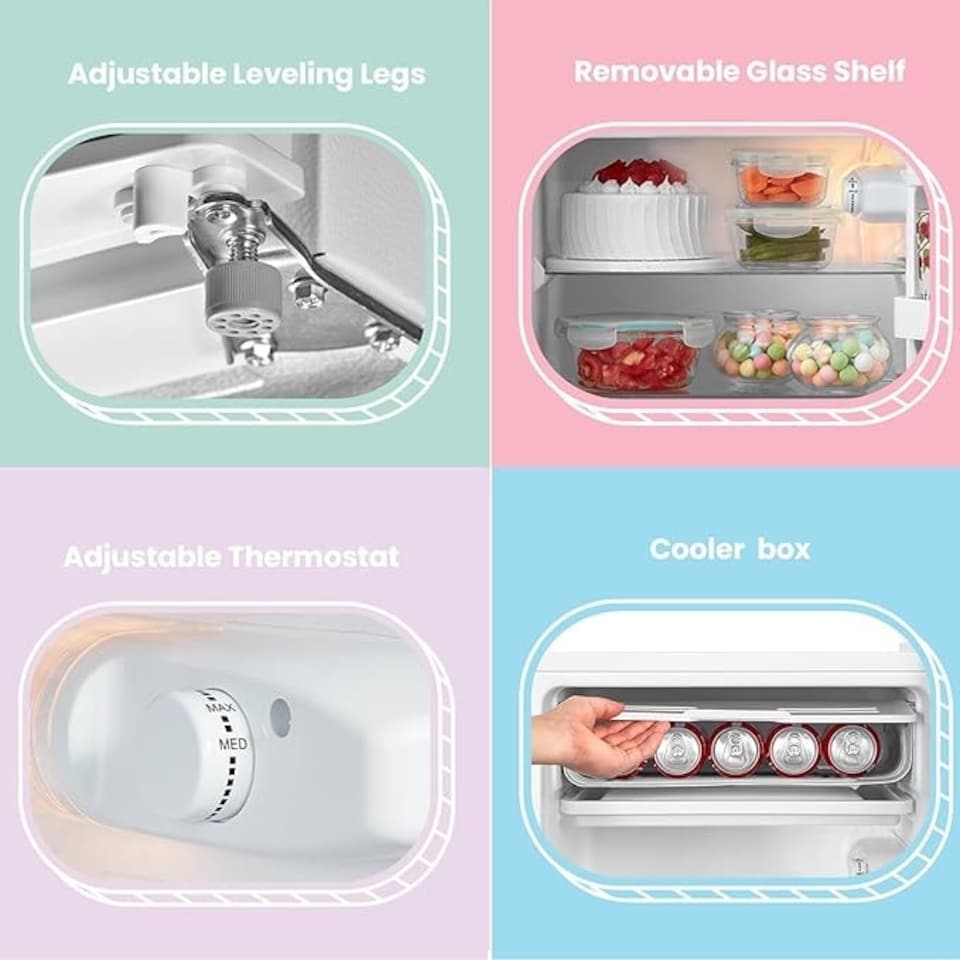 image 1 of Comfee 93 L Small Fridge with Cooler Box, White