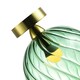 image 3 of Designer Chic Ceiling Light with Brushed Gold Base and Emerald Green Glass Shade