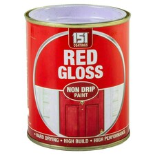 151 Non Drip All Colours Paint Tin Exterior Interior Hard Drying 300ml Red