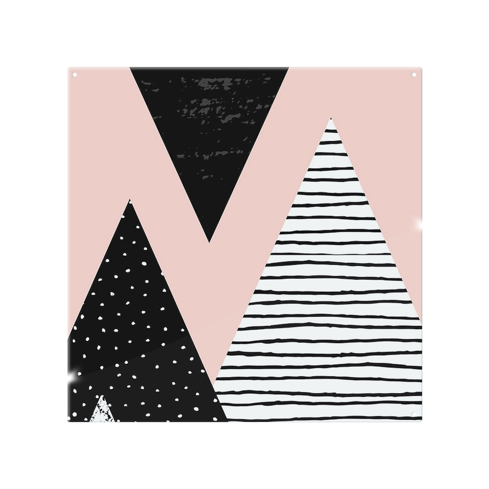 image 1 of Geometric Triangles Splash Back | White