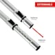 image 6 of SPARES2GO Vacuum Cleaner Adjustable Telescopic Tube Extension Rod Wand Pipe (35mm) Silver