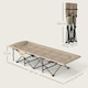 image 7 of Outsunny Camping Bed for Adults with Cushion, Headrest, Side Pocket, Grey 