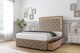 image 4 of Sloomy Sofia Gold Mink Plush Divan Bed Base 2 Drawers Foot-End With 54 Inch Floor Standing Headboard & 12 Inch Matching Footboard | Brown | Mink | Small Double | 1