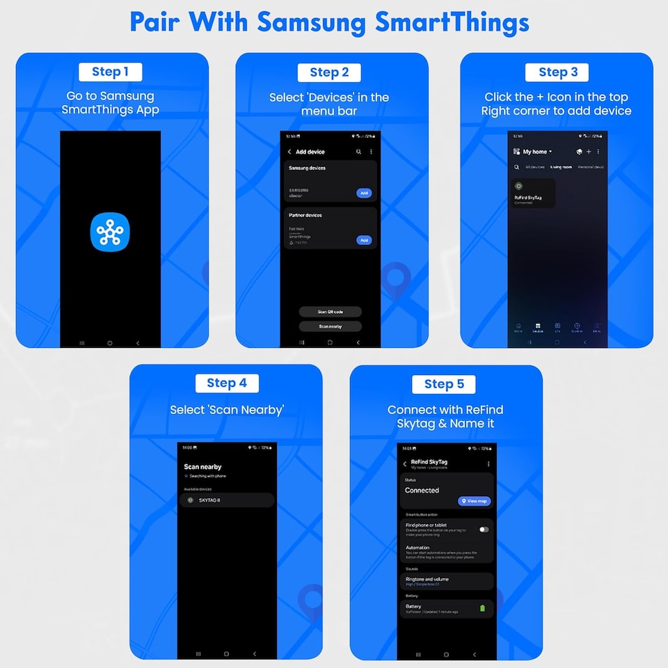 image 1 of Card Tracker (Samsung Only) for Wallets Compatible with Samsung SmartThings App