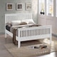 image 1 of 3ft Single White Shaker Wood Wooden Bed Frame Bedstead High Foot End