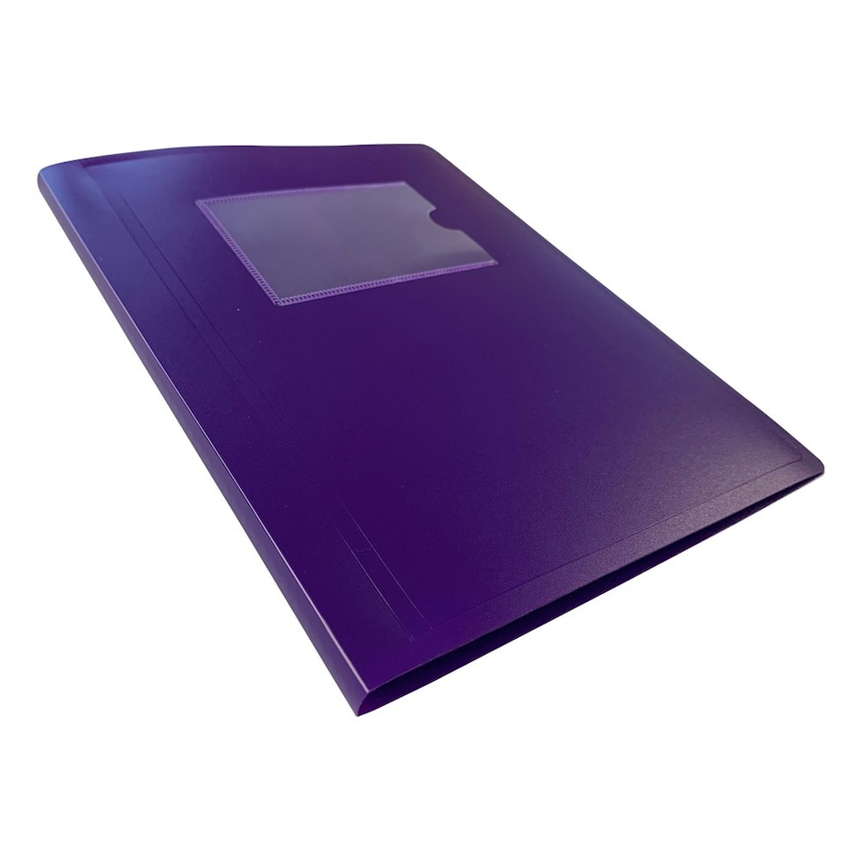 image 1 of A5 Purple Flexible Cover 20 Pocket Display Book