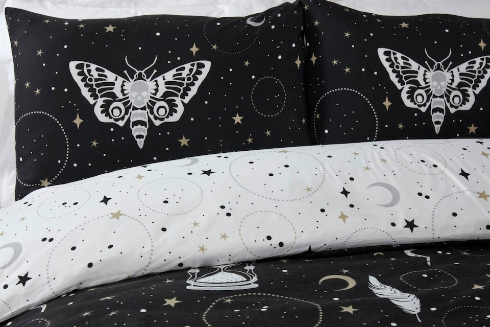 image 1 of Gothic Magick Microfibre Reversible Duvet Set with Pillowcase | Multi | King | 1