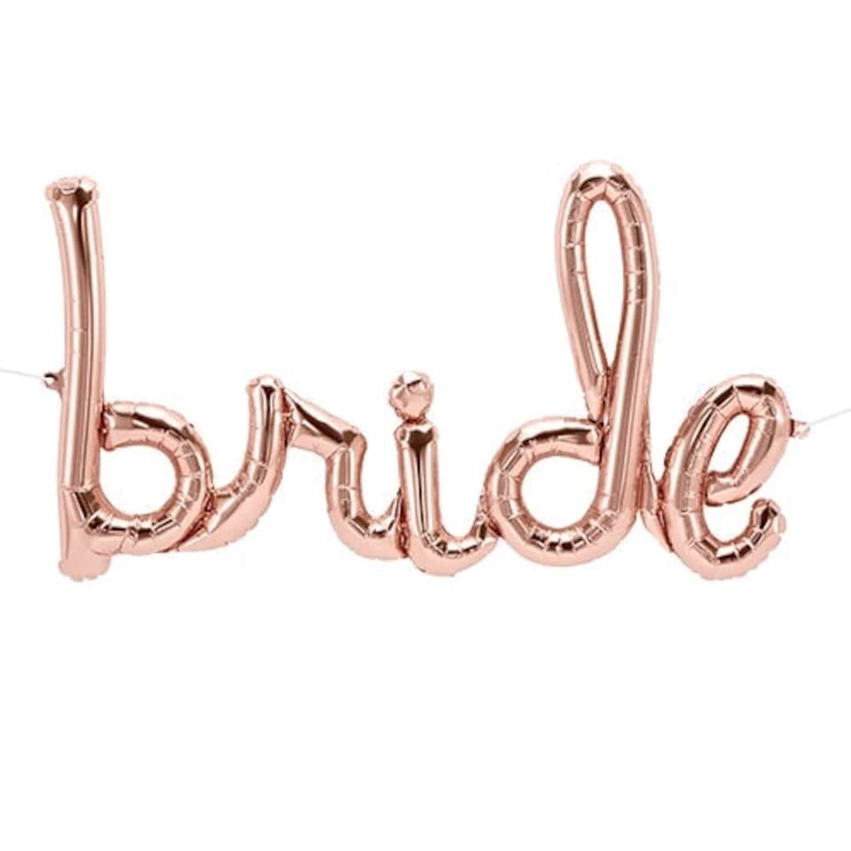 Rose Gold Bride Script Air Fill Foil Balloon 84cm / 33 in