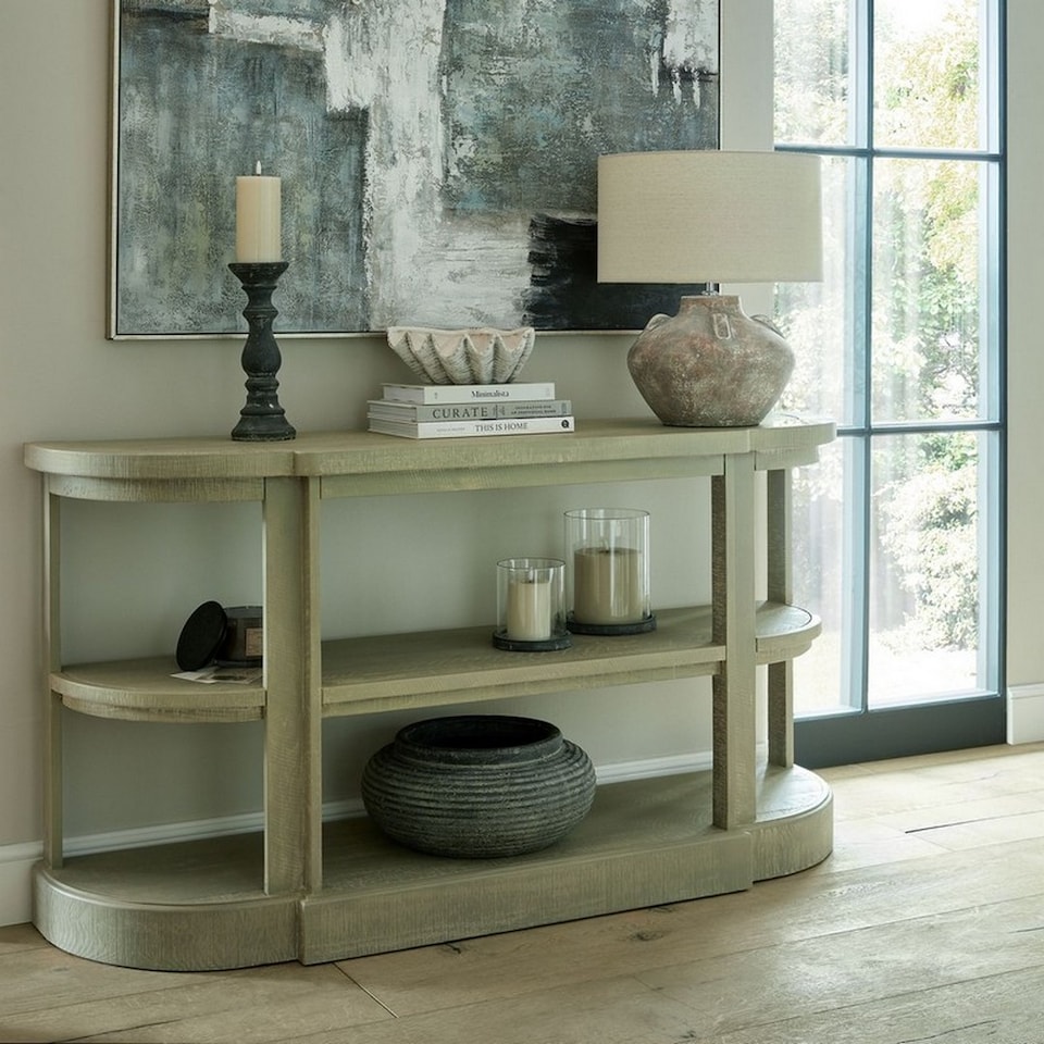 image 1 of Amalfi Large Hurricane Lantern - Ceramic - L18 x W18 x H21 cm - Grey