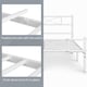 image 7 of Yaheetech 4ft6 Double Metal Bed Frame with Headboard, Heavy Duty Steel Platform, 32cm Under Bed Storage, Easy Assembly，White