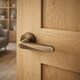 image 5 of AXS Detroit Door Handles on Rose - Door Pack - Bathroom Door - Antique Brass