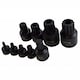 image 3 of 9pc Stubby Impact Triple Square Tamperproof Bit Sockets Spline 1/4" 3/8" 1/2"
