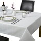 image 1 of Chequers Tablecloth - White - 152x213cm White