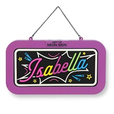 History & Heraldry Light Up Neon Name Sign - Isabella