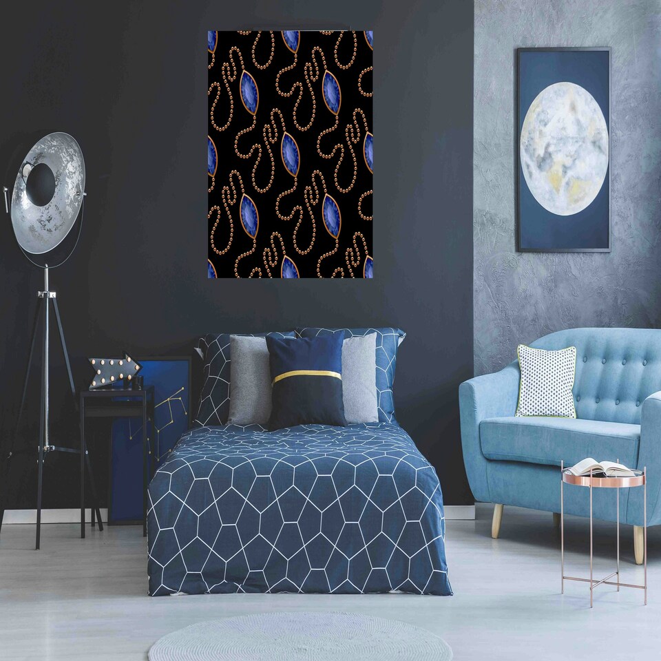 image 1 of Golden chains and gemstones (Canvas Prints) 91cm x 91cm