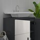 image 10 of kleankin Bathroom Vanity Unit, Under Sink Cabinet with Shelf, Light Grey Grey | Light Grey