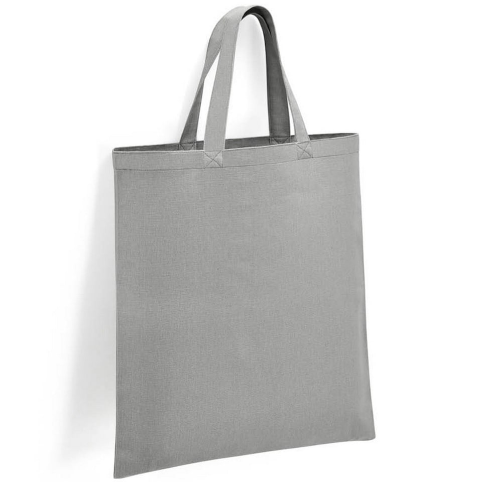 Brand Lab Organic Cotton Short Handle Shopper Bag - Silver - One Size Grey