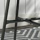 image 8 of Outsunny Rattan Side Table w/ Tempered Glass Tabletop, Black 