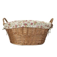 Light Steamed Laundry Baskets with Garden Rose Lining Multi | Garden Rose