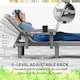 image 3 of Outsunny Set of 2 Resin Reclining Sun Loungers for Garden, Dark Grey 