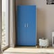 image 2 of White Kids 2-Door Wardrobe | Blue | 1