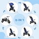 image 3 of HOMCOM 6 in 1 Trike, Kids Tricycle, Pedal Push Bike with Push Handle, Removable Canopy, 5-point Safety Belt, Storage, Cushion, Footrest, Brake, for 1-5 Years Toddler, Dark Blue