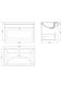 image 8 of Bathroom Wall Hung 1-Drawer Vanity Unit & Fireclay Basin, Grey, 800mm | Grey | Dark Grey | 470 x 830 x 496mm