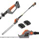 image 1 of Terratek 20V 2.4m Cordless Telescopic Long Reach Hedge Trimmer 2 Batteries | Grey | Grey | 1