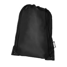 Bullet Oriole Recycled Drawstring Backpack - Solid Black - One Size
