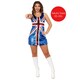 image 8 of Ladies Sequin Union Jack Dress – British Flag Fancy Dress Outfit Blue | S