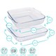 image 6 of Argon Tableware 2pc Optical Square Glass Oven Dish Set - 2 Sizes | Clear | Clear | 2 Sizes