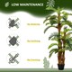 image 6 of Outsunny 150cm5FT Artificial Tropical Fern Tree Decorative Plant with Nursery Pot, Fake Plant for Indoor Decor | Green