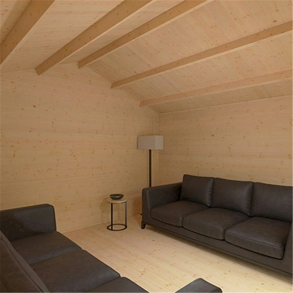 image 1 of 10ft x 14ft (2950mm x 4150mm) Horsforth "The Connecticut" 44mm Log Cabin With 2 Windows