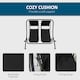 image 5 of Outsunny Canopy Swing 2 Separate Relax Chairs w/ Handrails, Cup Holders | Black | Black | L