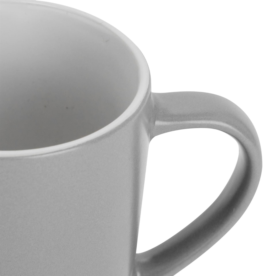 image 1 of Argon Tableware Matt Coloured Coffee Mugs - 350ml - Grey - Pack of 4 | Grey | Grey | 4